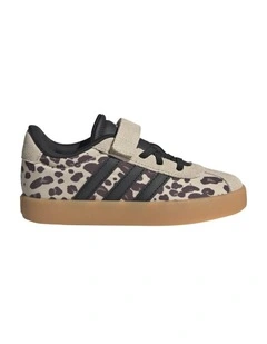Vl Court 3.0 Self-Fastening Pre-School Sneakers In Blk/White