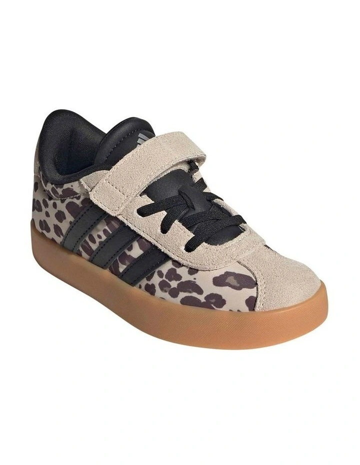 Vl Court 3.0 Self-Fastening Pre-School Sneakers In Blk/White image 4