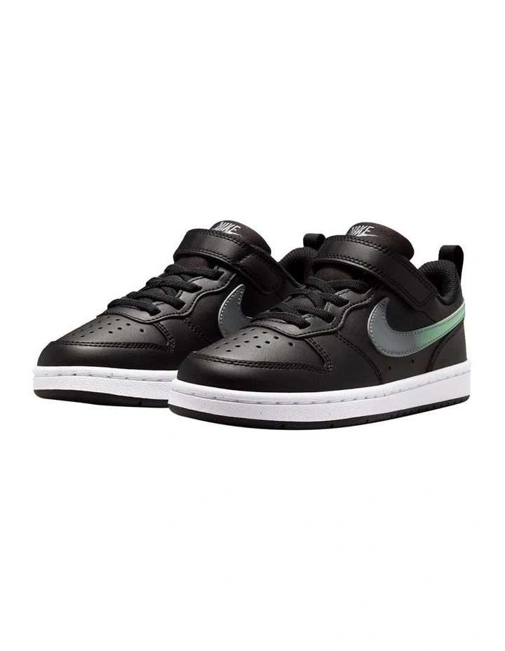 Court Borough Low Fade Pre-School Sneakers In Black image 4