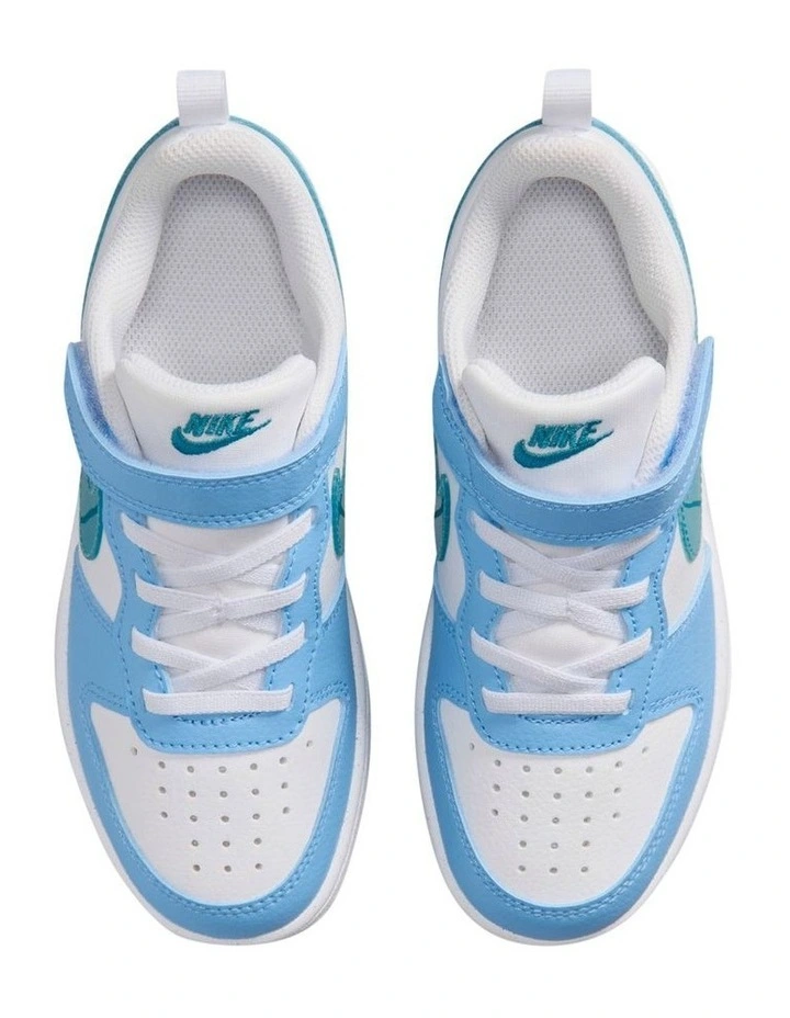 Court Borough Low Pre-School Sneakers In White image 3