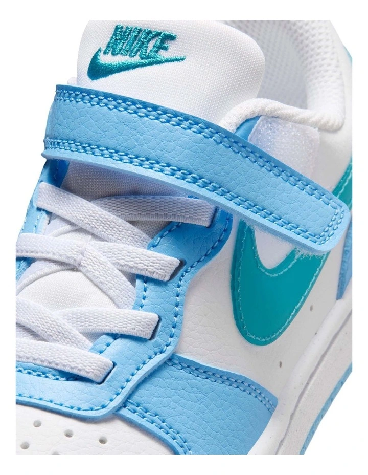Court Borough Low Pre-School Sneakers In White image 4
