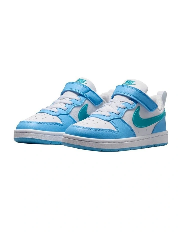 Court Borough Low Pre-School Sneakers In White image 5