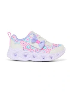 Heart Lights Boogie Land Infant Sneakers in White