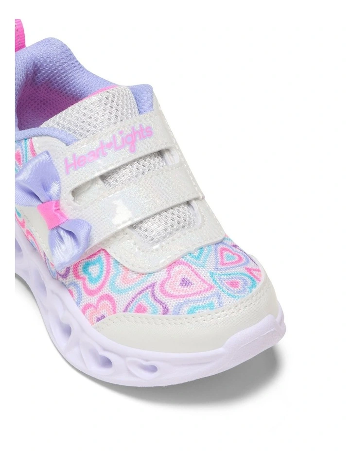 Heart Lights Boogie Land Infant Sneakers in White image 4