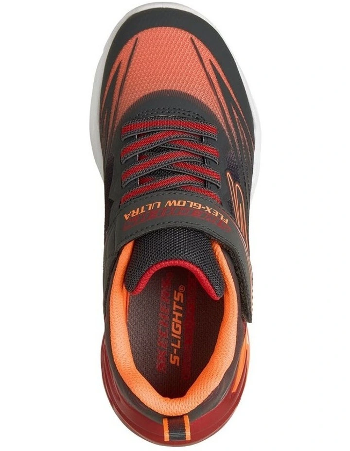 Flex Glow Ultra Youth Sneakers In Charcoal image 3