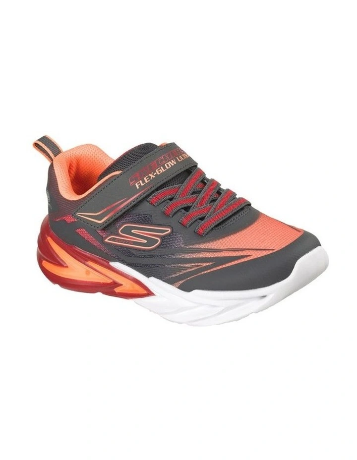 Flex Glow Ultra Youth Sneakers In Charcoal image 4
