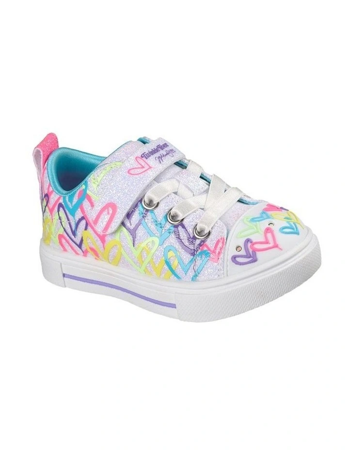 Twinkle Toes Sparks Love Medley Infant Sneakers In White image 4
