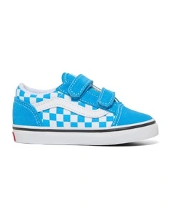 Old Skool V Check Infant Sneakers In Blue