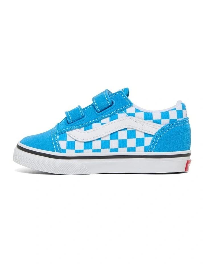 Old Skool V Check Infant Sneakers In Blue image 2