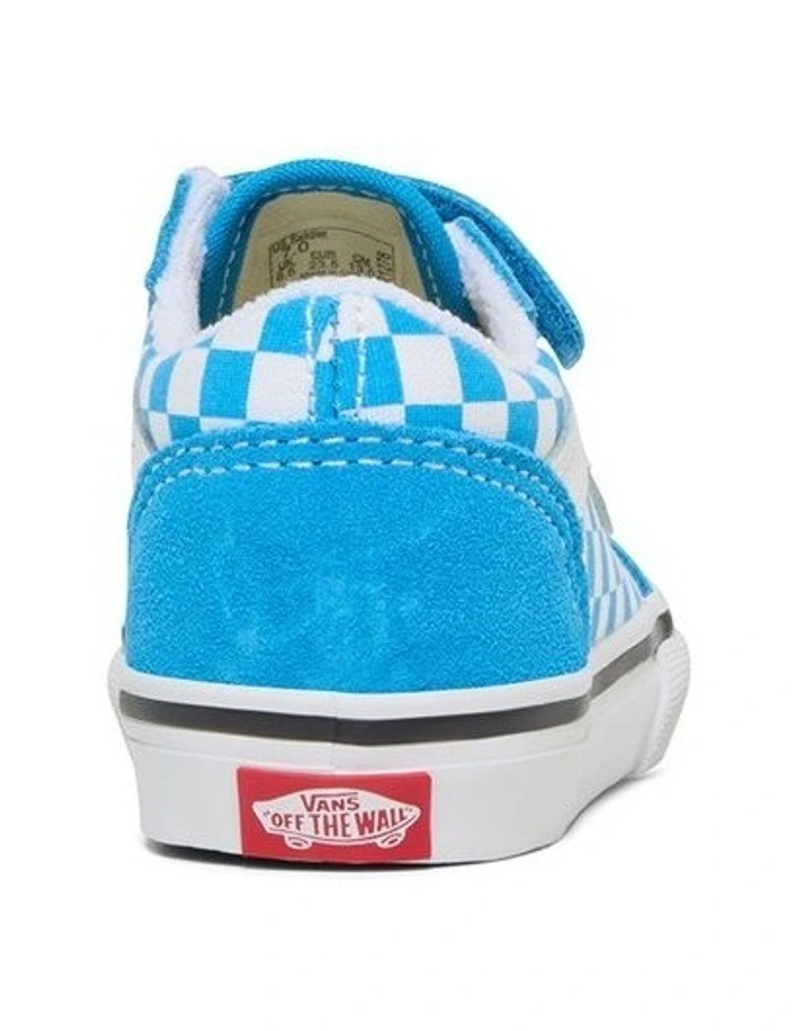 Old Skool V Check Infant Sneakers In Blue image 3
