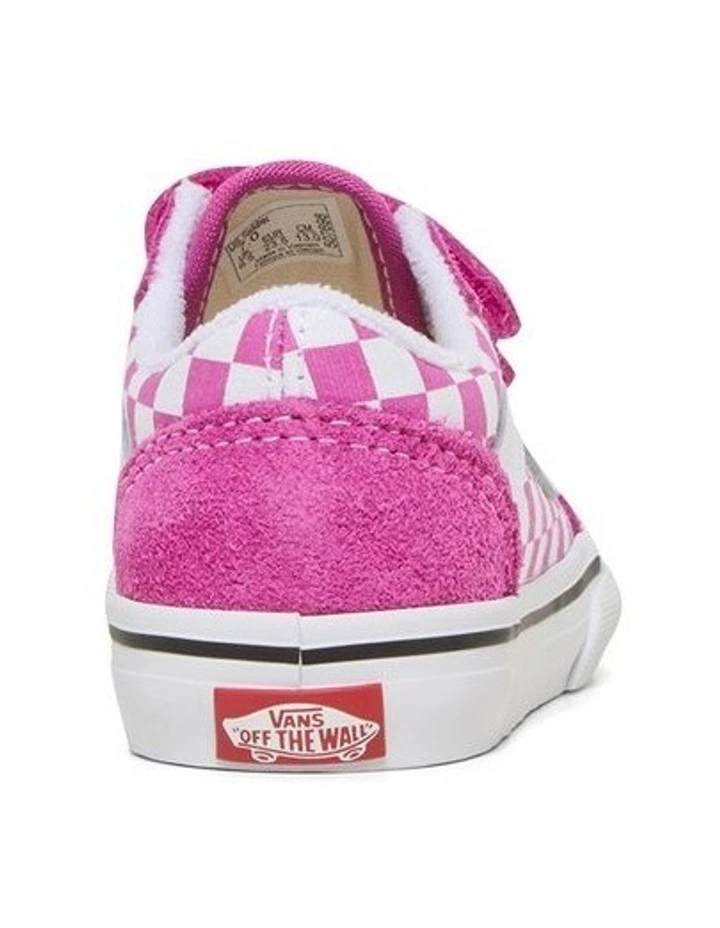 Old Skool V Check Infant Sneakers In Purple image 3