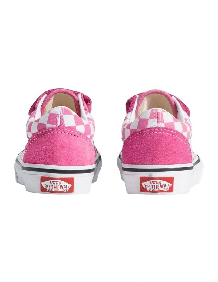 Old Skool V Check Youth Sneakers In Pink image 3