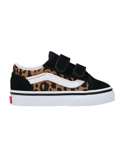 Old Skool V Leopard Infant Sneakers In Black