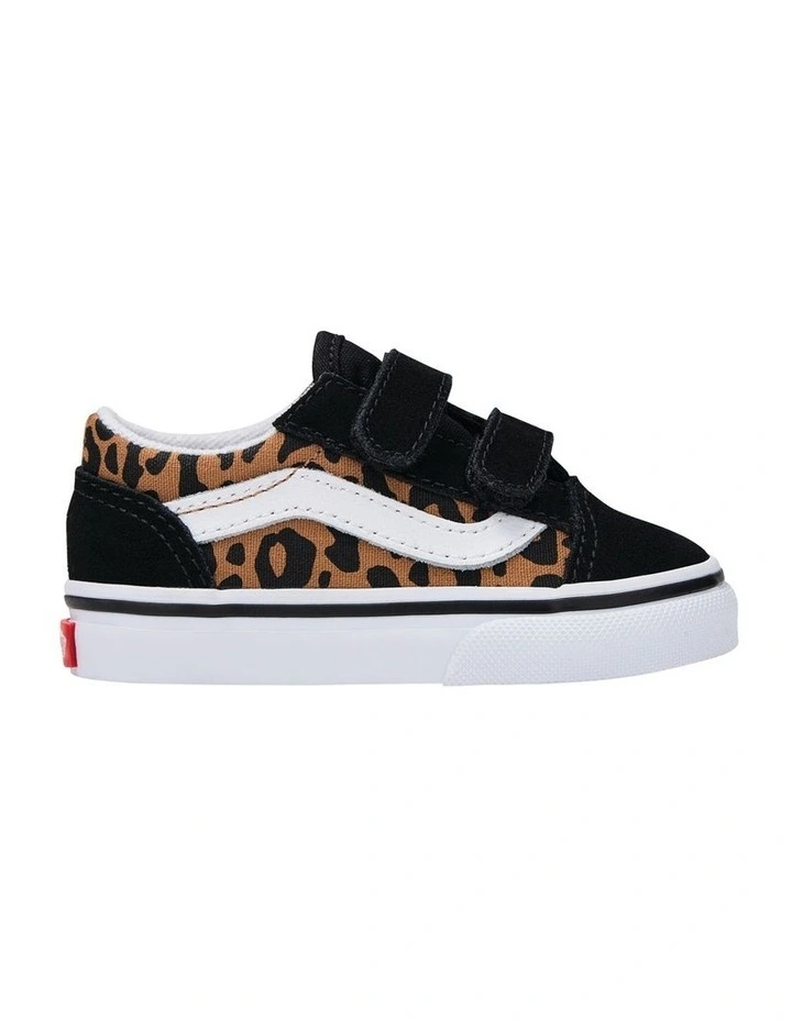 Old Skool V Leopard Infant Sneakers In Black image 1