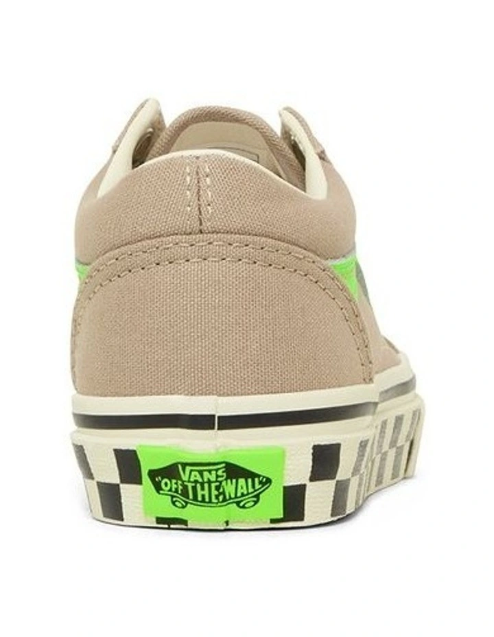 Old Skool Glow Youth Sneakers in Olive image 5