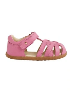 Step Up Cross Jump Sandals In Rose