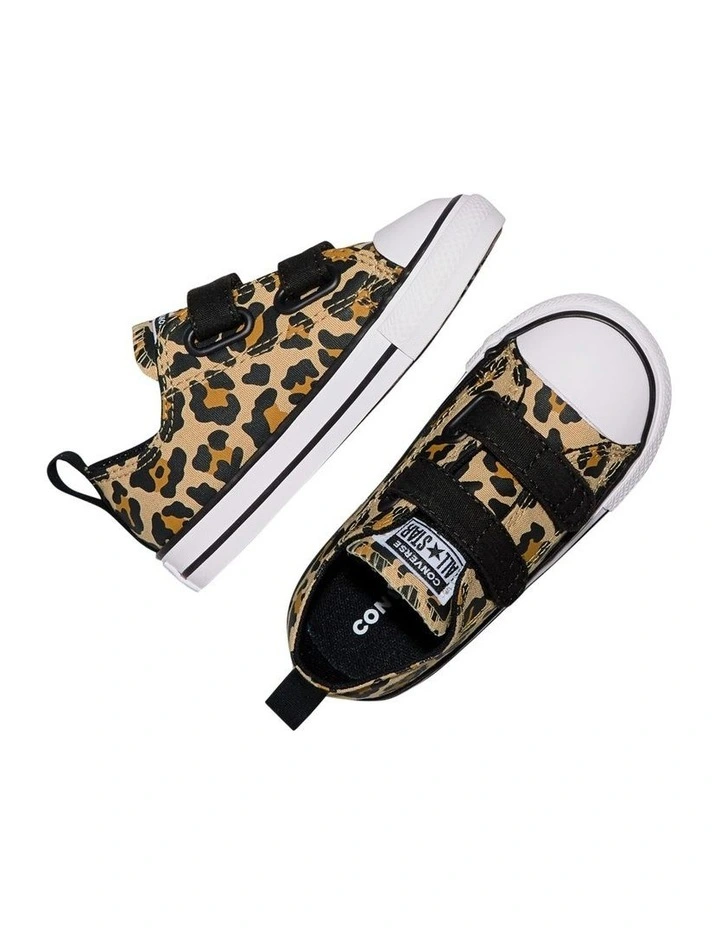 Chuck Taylor All Star 2V Leopard Infant Sneakers In Brown image 3