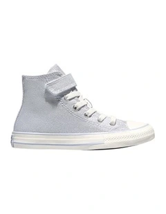 Chuck Taylor All Star Canvas Shimmer Hi Youth Sneakers In Light Purple