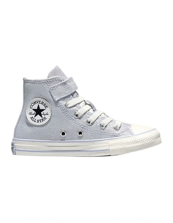 Chuck Taylor All Star Canvas Shimmer Hi Youth Sneakers In Light Purple image 2