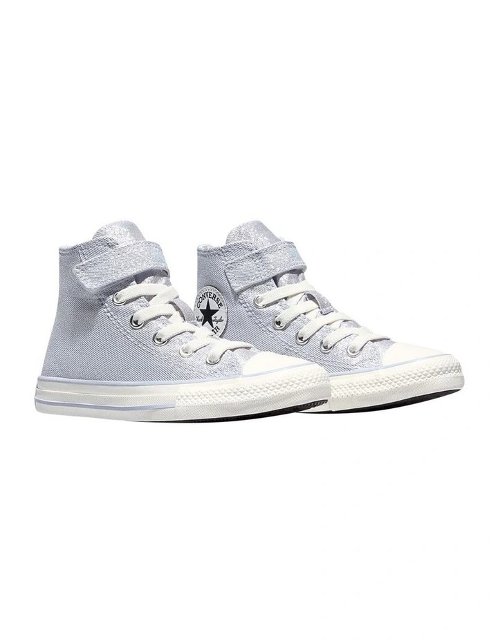 Chuck Taylor All Star Canvas Shimmer Hi Youth Sneakers In Light Purple image 4