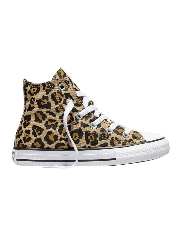 Chuck Taylor All Star Leopard Hi Youth Sneakers In Brown image 1