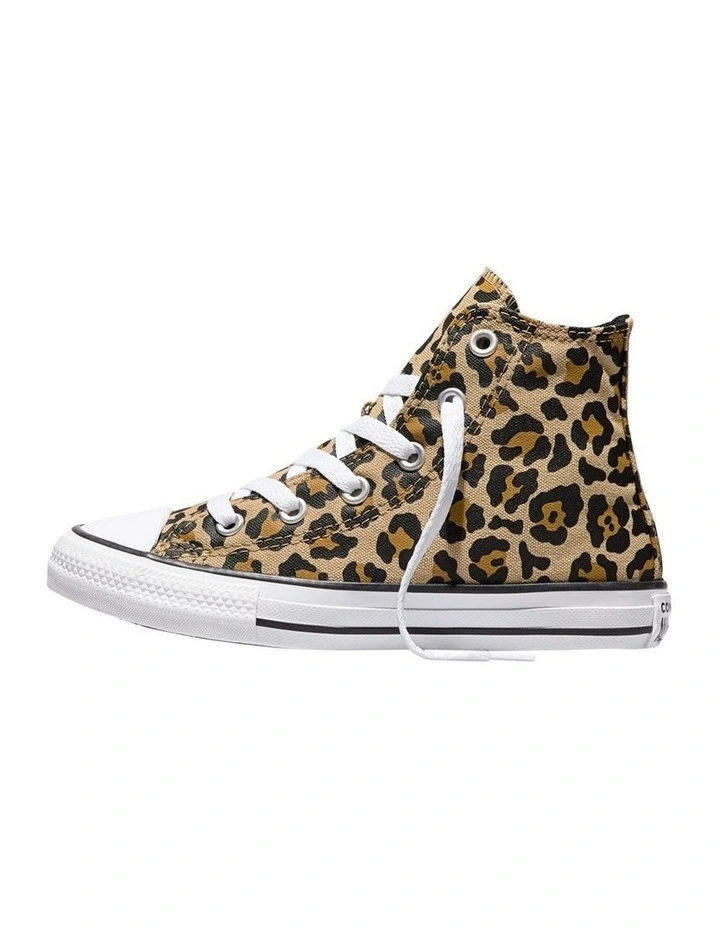 Chuck Taylor All Star Leopard Hi Youth Sneakers In Brown image 2