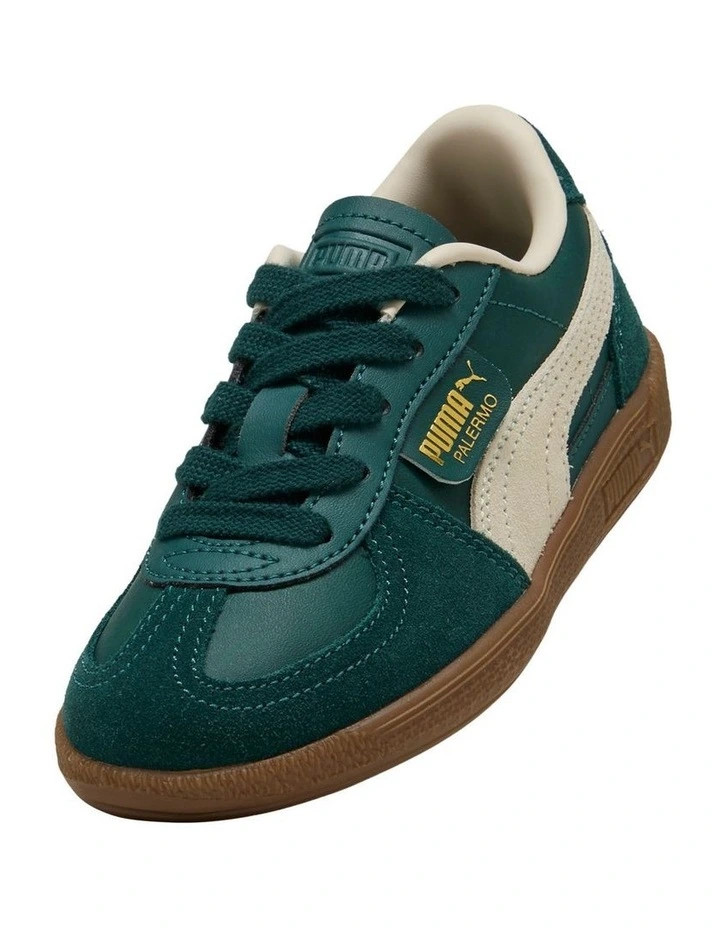Palermo Leather Pre-School Sneakers In Dark Green image 4