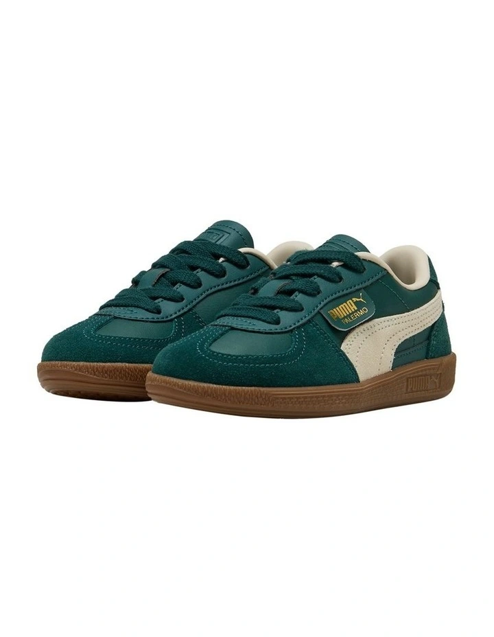 Palermo Leather Pre-School Sneakers In Dark Green image 5