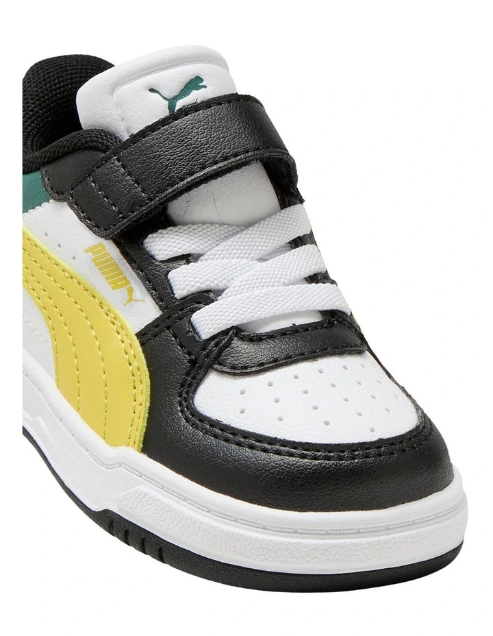 Caven Iii Block Self-Fastening Infant Sneakers In Blk/White image 4