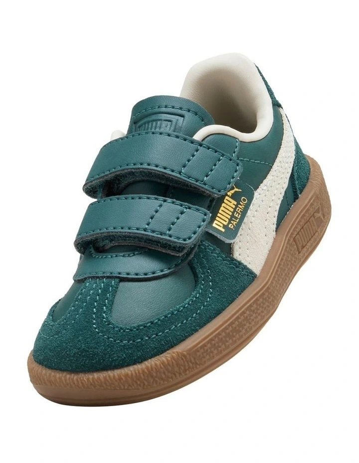 Palermo Ltr Self-Fastening Infant Sneakers In Dark Green image 4