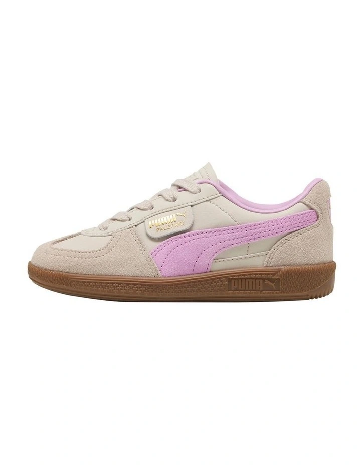 Palermo Leather Pre-School Sneakers In Mocha image 2