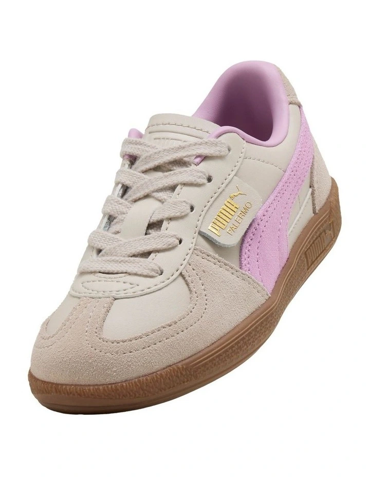 Palermo Leather Pre-School Sneakers In Mocha image 4
