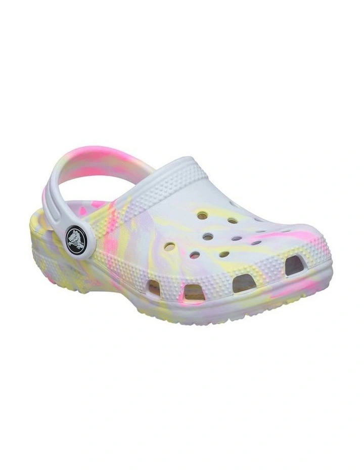 Classic Marbled Clog Infant Beach Sandals In Lt Blue image 2