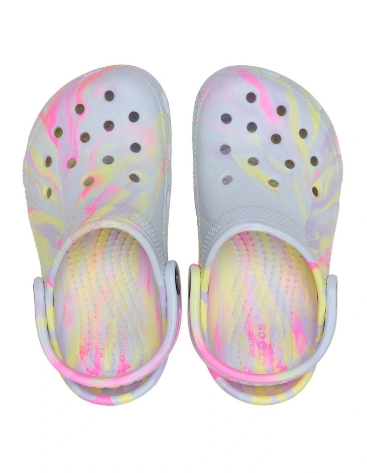 Classic Marbled Clog Infant Beach Sandals In Lt Blue image 3