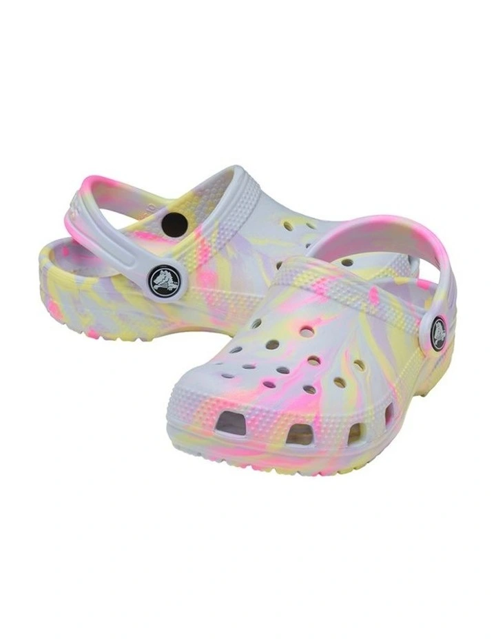 Classic Marbled Clog Infant Beach Sandals In Lt Blue image 4