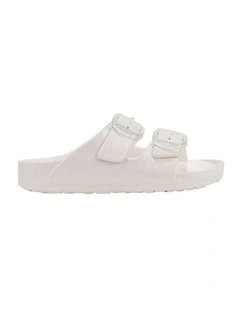 Kory Slide Beach Sandals in Black or White