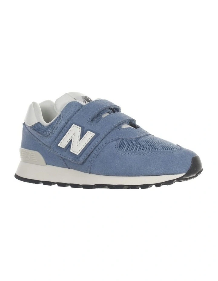 574 V1 Self-Fastening Strap Pre-School Sneakers In Denim image 4