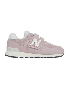 574 V1 Self-Fastening Strap Pre-School Sneakers In Lt Pink