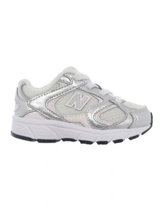 408 Elastic Lace Infant Sneakers In Grey