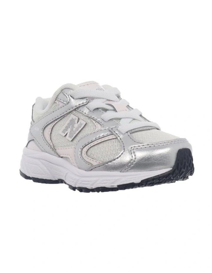 408 Elastic Lace Infant Sneakers In Grey image 4