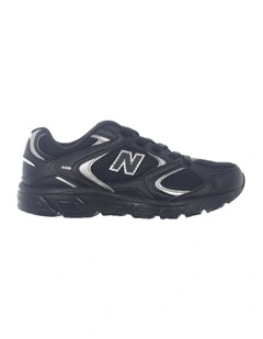 408 Elastic Lace Pre-School Sneakers In Black