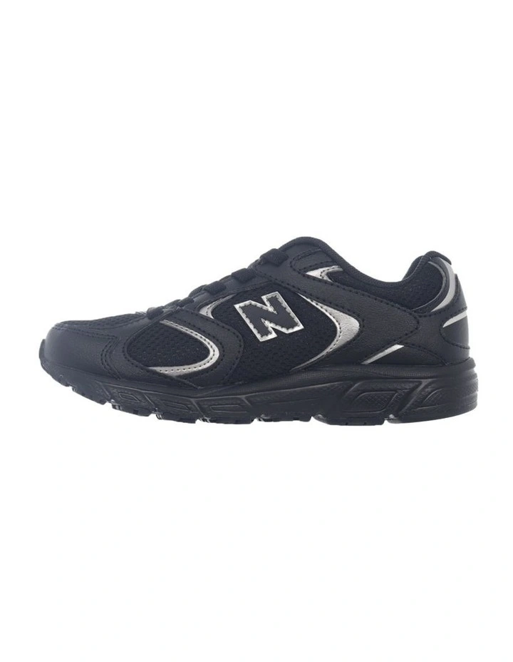 408 Elastic Lace Pre-School Sneakers In Black image 2