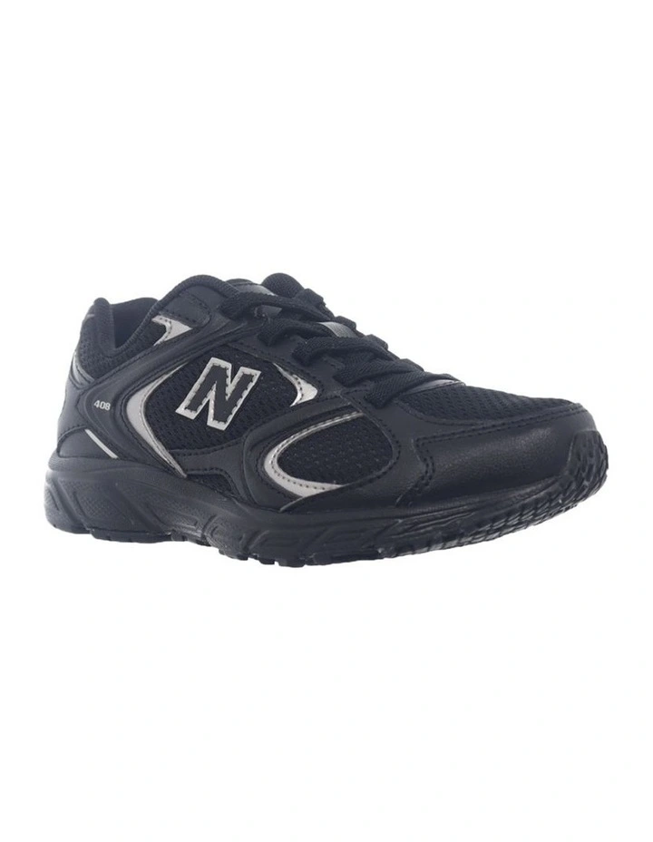 408 Elastic Lace Pre-School Sneakers In Black image 4