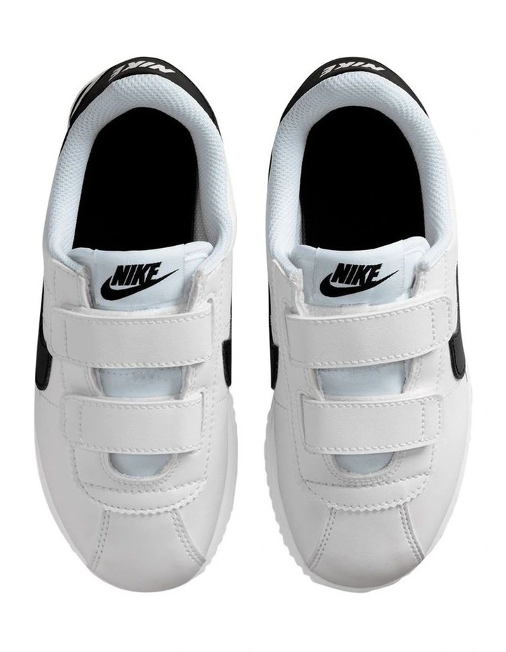 Cortez Velcro Pre-School Sneakers in White image 3