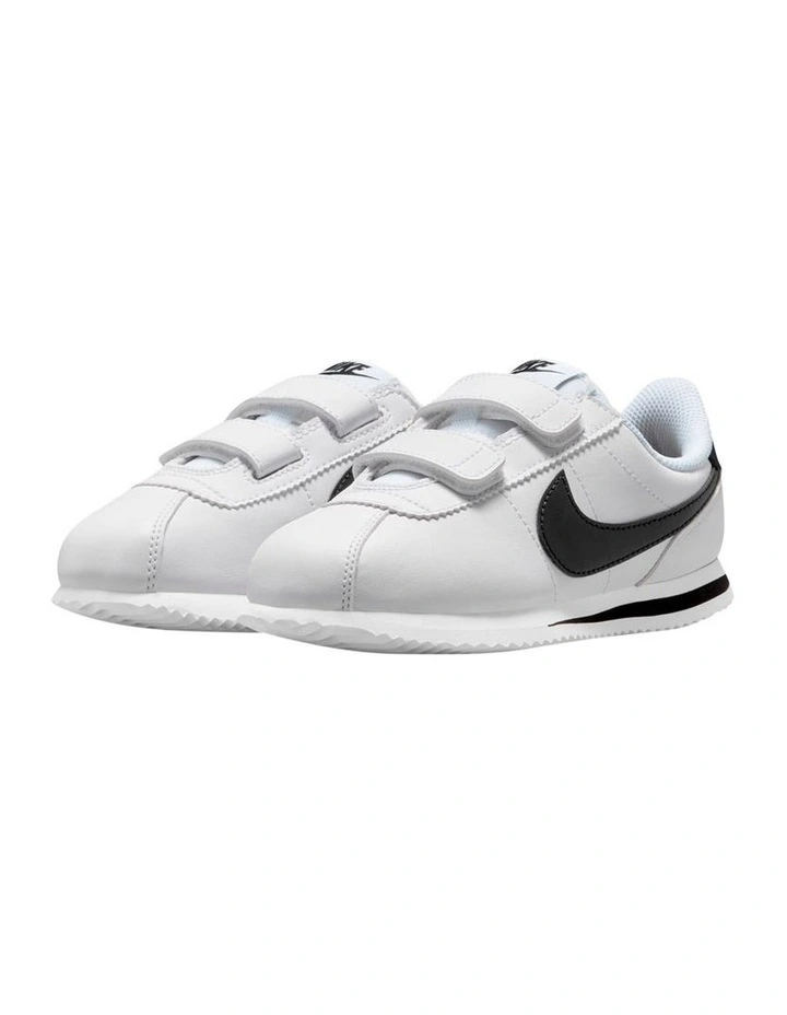 Cortez Velcro Pre-School Sneakers in White image 4