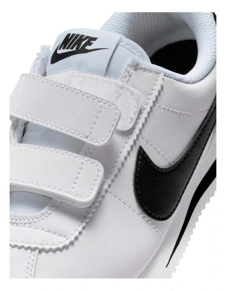 Cortez Velcro Pre-School Sneakers in White image 5
