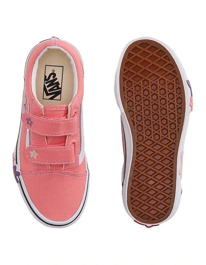 Old Skool Flowers V Youth Sneakers In Blush image 2