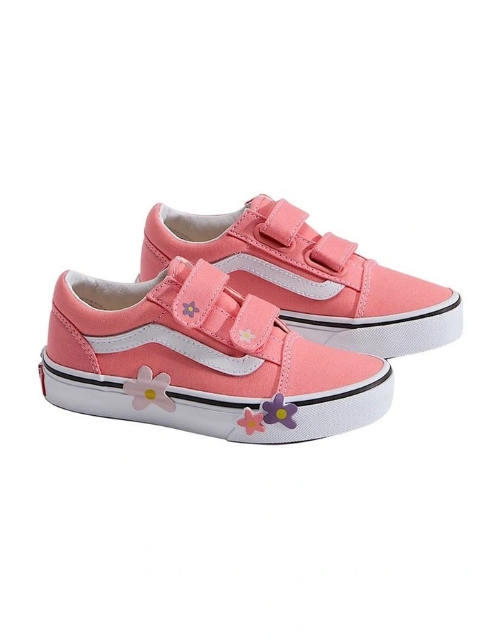 Old Skool Flowers V Youth Sneakers In Blush image 4