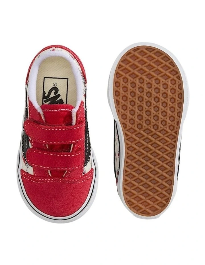 Old Skool V Thunder Infant Sneakers In Red image 2