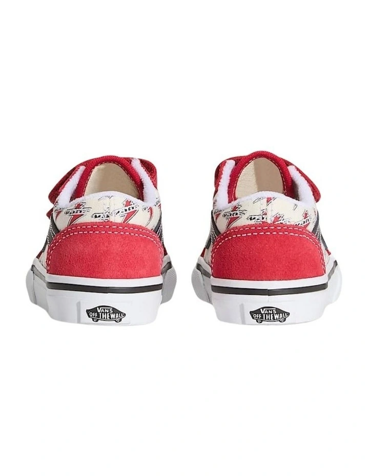 Old Skool V Thunder Infant Sneakers In Red image 4
